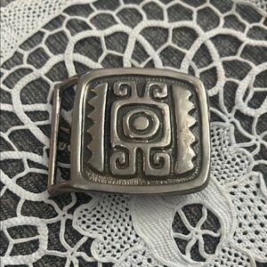 Vintage Southwestern Style Belt Buckle –‎ Nickel Silver – Unmarked